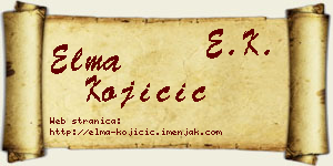 Elma Kojičić vizit kartica